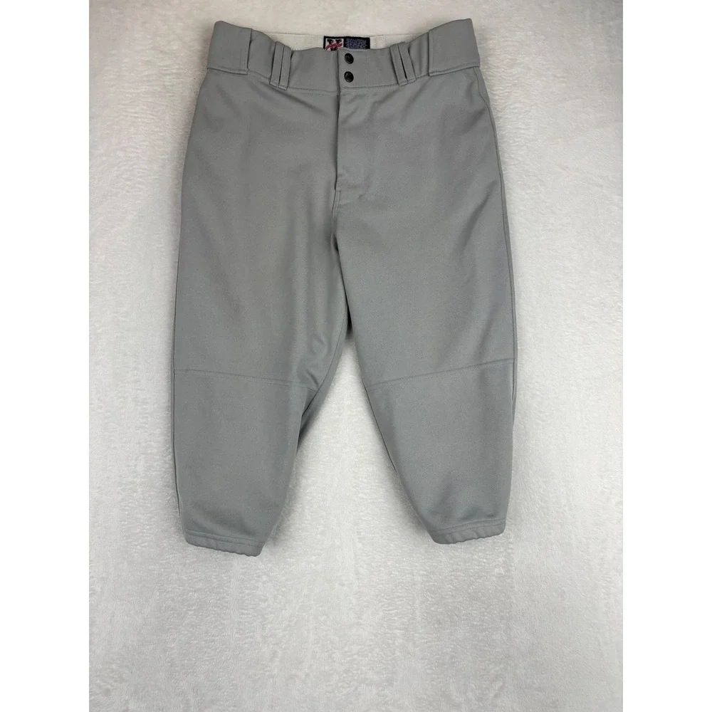 Victory Custom Athletic Mens Baseball Pants Grey 32x18 & 32x19 USA Made Lot of 2